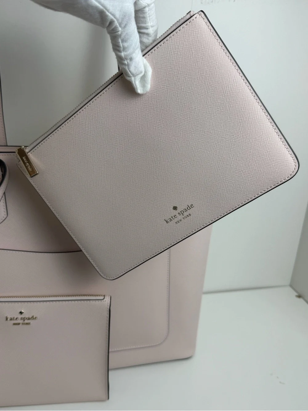 kate spade New York powder Pink Saffiano Leather Tote